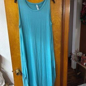 Zenana Outfitters Teal Sleeveless Dress